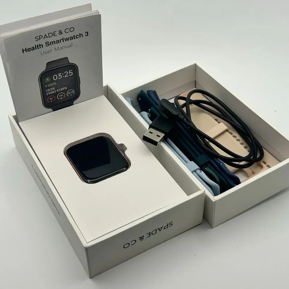 Spade & Co Health Smartwatch 3 for Android - Black - Smart Watch